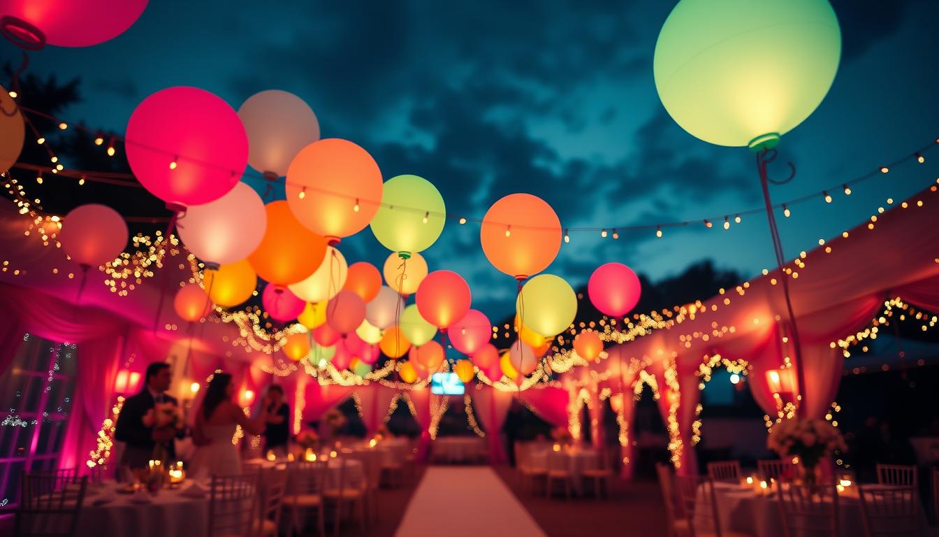 leuchtende luftballons hochzeit 2024